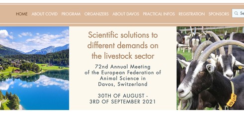 72nd Annual Meeting of the European Federation of Animal Science in Davos, Switzerland