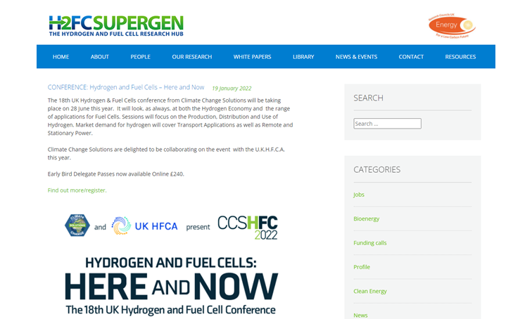 CONFERENCE: Hydrogen and Fuel Cells – Here and Now