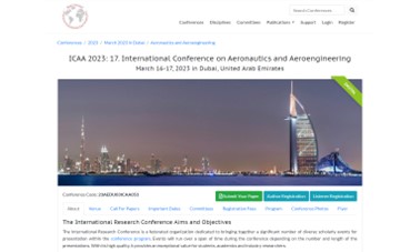 International Conference on Aeronautics and Aeroengineering