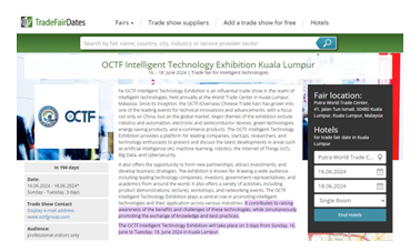 OCTF Intelligent Technology Exhibition Kuala Lumpur